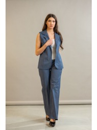 σετ γιλεκο και παντελονα με λαστιχο μπλε