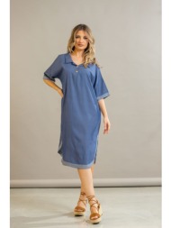 φορεμα μακρυ με γιακα ...