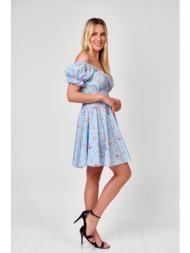 φλοραλ mini φορεμα off shoulder σιέλ