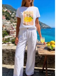 μπλουζα με τυπωμα άσπρο