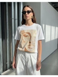 μπλουζα με τυπωμα άσπρο