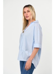 μπλουζα κοντομανικη με χρυση καρφιτσα σιέλ