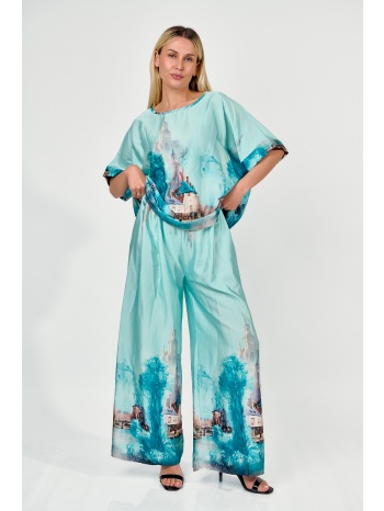 σετ μπλουζα & παντελονα σατεν βεραμάν σε προσφορά