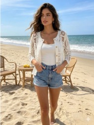 ζακέτα πλεκτή με χρυσά κουμπιά άσπρη άσπρο