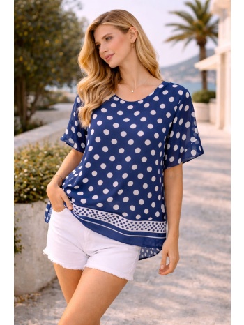 μπλούζα κοντομάνικη floral μπλε σε προσφορά