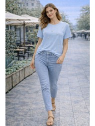 μπλούζα με στρας λεπτομέρειες – σιέλ | dress up σιέλ