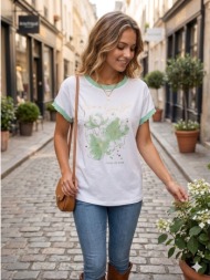 t-shirt με floral print ...