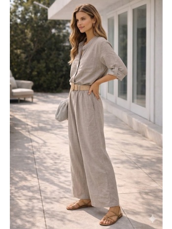 γυναικείο σετ πουκάμισο & παντελόνα – αέρινο casual chic σε προσφορά