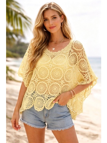 δαντελένια καλοκαιρινή μπλούζα oversized – crochet top