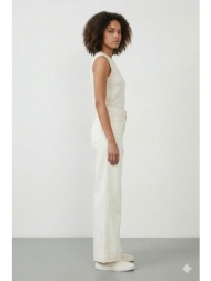 ψηλόμεσο λευκό τζιν παντελόνι wide leg - άσπρο | dress up άσπρο