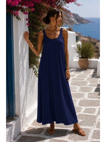 αέρινο φόρεμα σε άνετη γραμμή- μπλε | dress up μπλε σε προσφορά