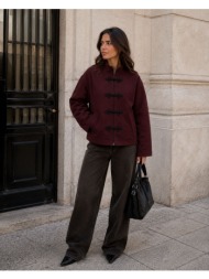 γυναικείο jacket με κουμπώματα - μπορντό | dress up μπορντό