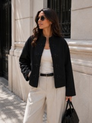 γυναικείο jacket με κουμπώματα - μαύρο | dress up μαύρο