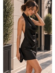 σατέν mini φόρεμα halter ...