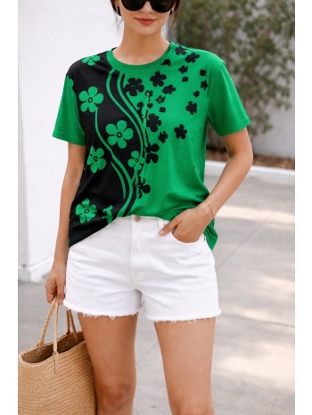 t-shirt με floral print – πράσινο | dress up πράσινο