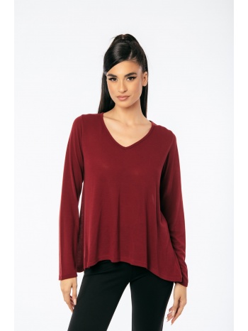 μπλουζα με βε μπορντό σε προσφορά