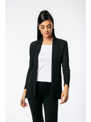 ζακετα με φασες σε ριπ διαταξη mαύρο σε προσφορά