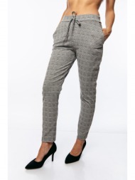 παντελονι lurex καρο με κορδονι στην μεση γκρι