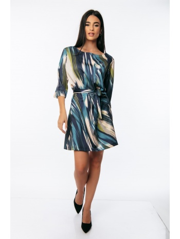 φορεμα μινι σατεν εμπριμε πράσινο σε προσφορά