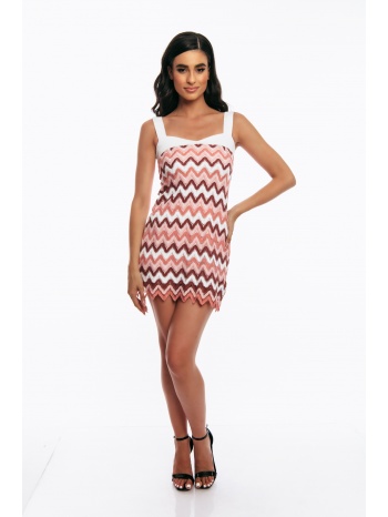 φορεμα κοντο με ραντες ροζ σε προσφορά