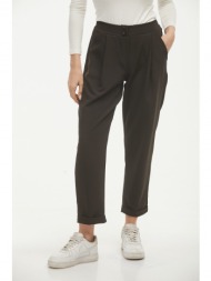 παντελονι υφασματινο με κουμπια μαύρο