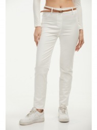 παντελονι με ζωνη άσπρο