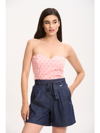 σορτς τζιν με ζωνη μπλε σκούρο σε προσφορά