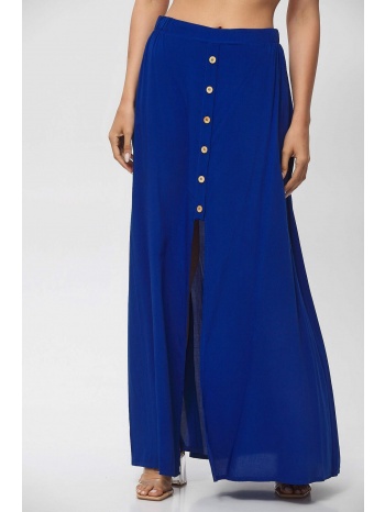 φουστα μακρυα με κουμπια μπλε ρουά σε προσφορά