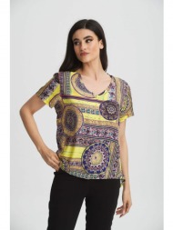 μπλουζα βε εμπριμε εμπριμέ κίτρινο