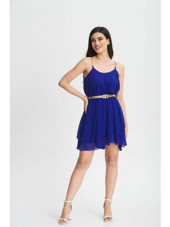 φορεμα με αλυσιδα στο ωμο μπλε ρουα μπλε ρουά σε προσφορά