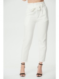 παντελονι με ζωνη ασπρο άσπρο