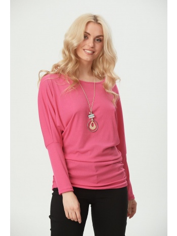 μπλουζα πλεκτη με κολιε ροζ ρόζ σε προσφορά