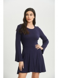 φορεμα κοντο πλεκτο μπλε