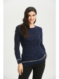 μπλουζα πλεκτη με ασημι ...