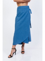 φουστα λινη κρουαζε με ...