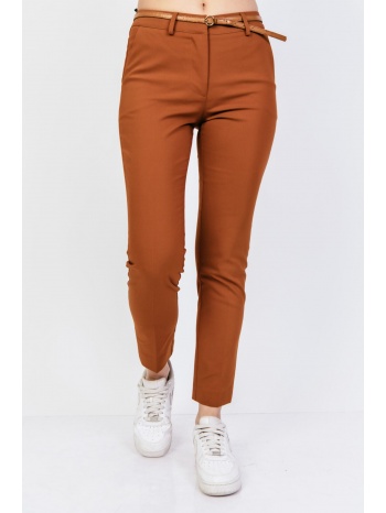 παντελονι καπαρντινα με ζωνακι κανελί σε προσφορά