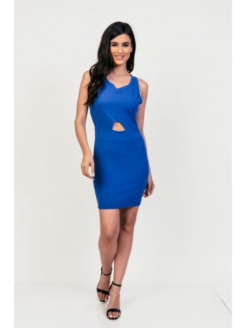 φορεμα εφαρμοστο με ανοιχτη πλατη μπλε ρουά σε προσφορά