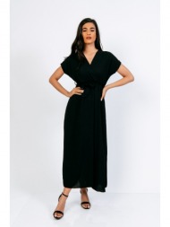 φορεμα κρουαζε με ζωνη μαύρο