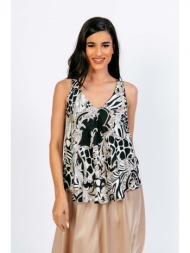 μπλουζα εμπριμε αμανικη ...