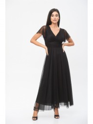 φορεμα μακρυ κρουαζε μαύρο