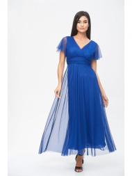 φορεμα μακρυ κρουαζε μπλε ρουά