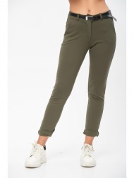 παντελονι με ζωνη ελαστικο πράσινο