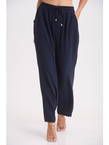 παντελονα με κορδονι στη μεση μπλε σκούρο σε προσφορά