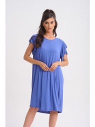φορεμα κοντομανικο μπλε