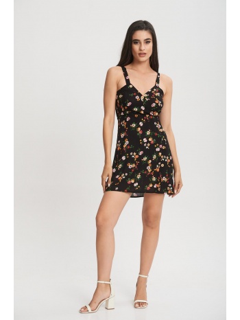 φορεμα εμπριμε με κουμπια μαύρο σε προσφορά