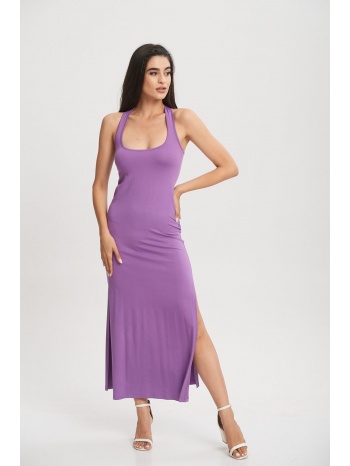 φορεμα με εξω ωμους λιλά σε προσφορά