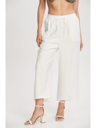παντελονι crop με τσεπες άσπρο
