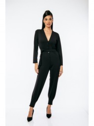 φορμα ολοσωμη με ζωνη και κουμπια μαύρο