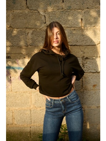 μπλουζα με κουκουλα μαύρο σε προσφορά