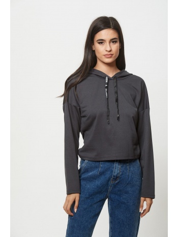 μπλουζα φουτερ με κουκουλα γκρι σε προσφορά